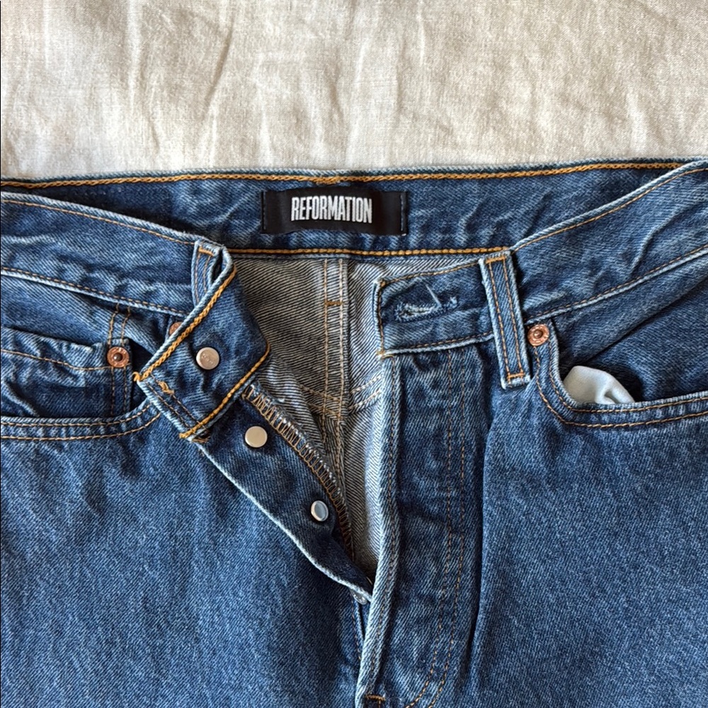 Reformation Women’s Classic Reworked Levi’s Denim Jeans